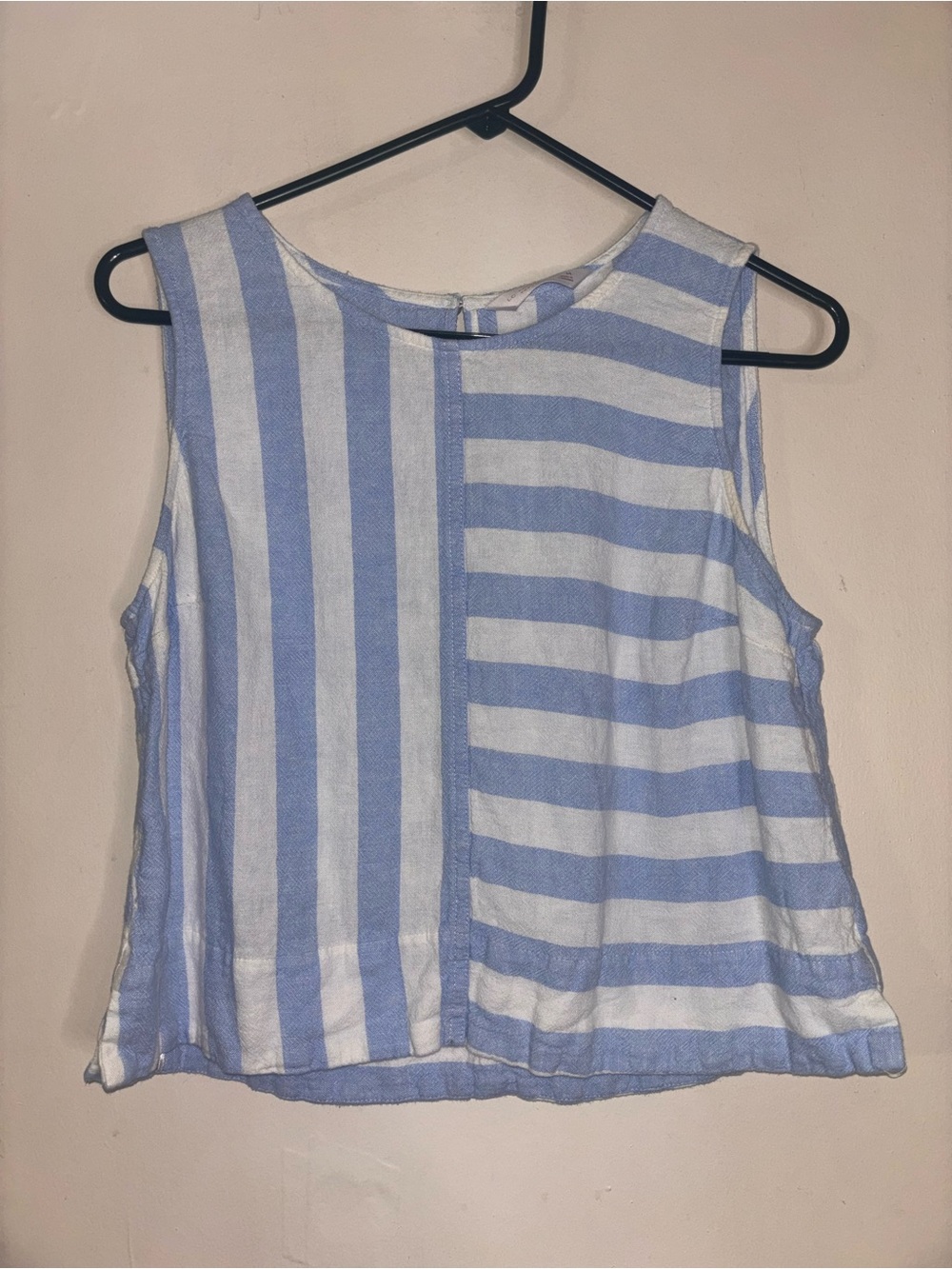 LC Lauren Conrad Blue and White Striped Sleeveless Tank